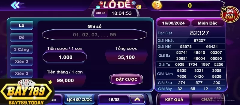 Đánh lô khi chơi lô đề tại cổng game Bay789