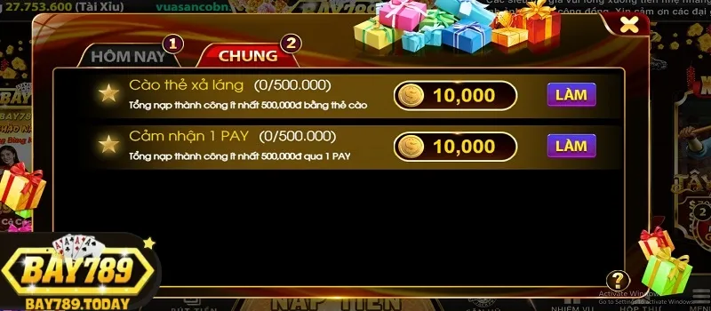 Tổng hợp khuyến mãi tại cổng game bài Bay789